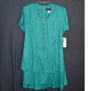 VINTAGE NEW Leni Leni Women's 18W USA Made Skirt Suit Dress NWT VTG